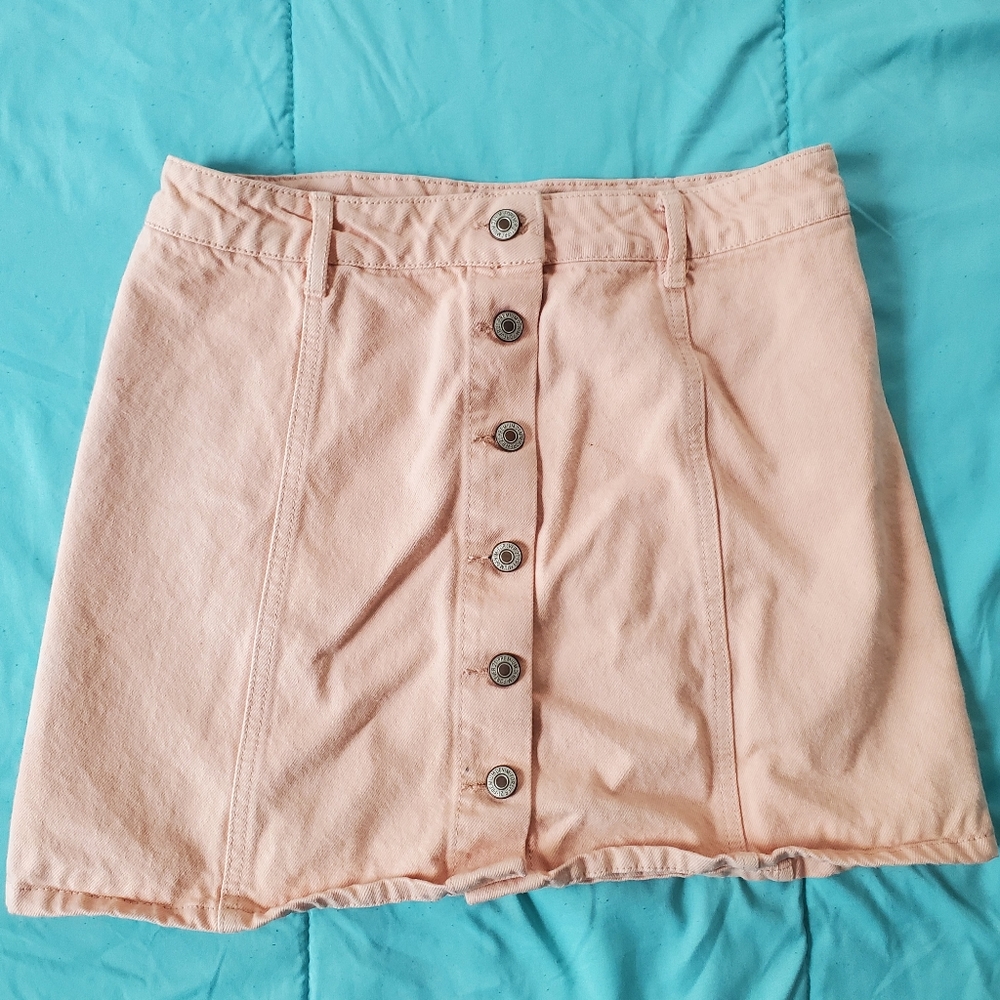 Pink Jean Skirt